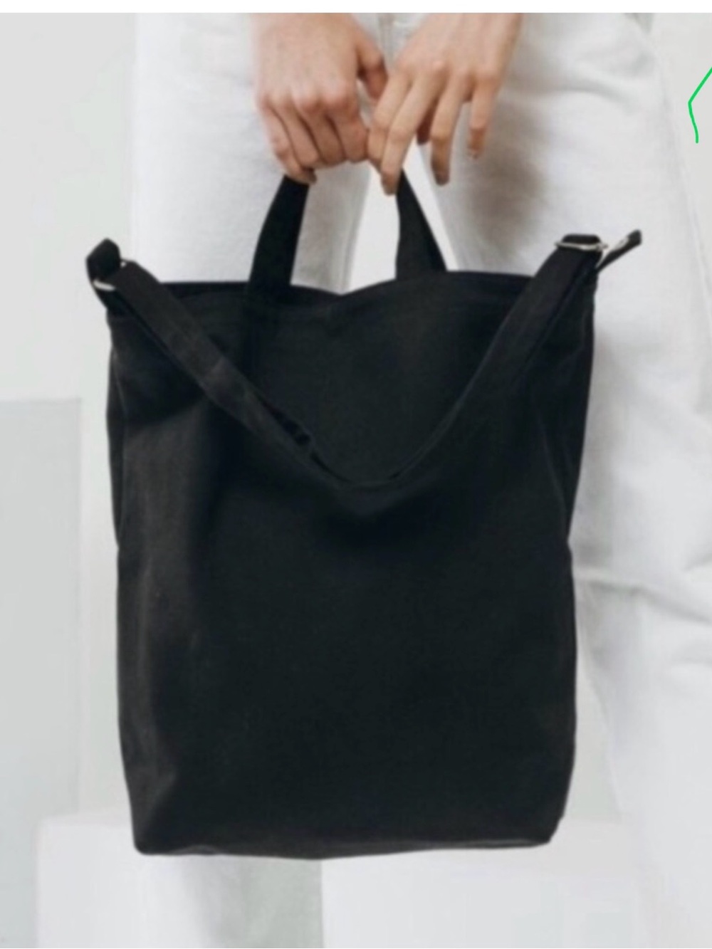 BAGGU Black Canvas Tote